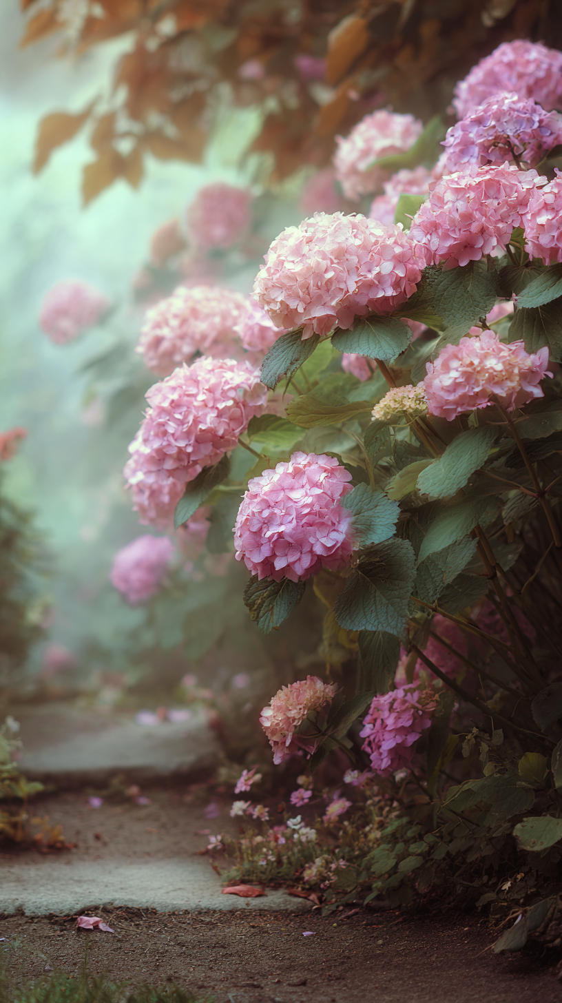 fond d'écran Hortensias iphone 8 gratuit