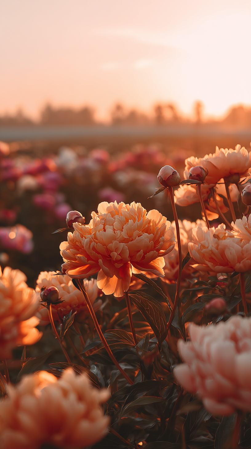 fond d'écran Pivoines iphone 13 gratuit