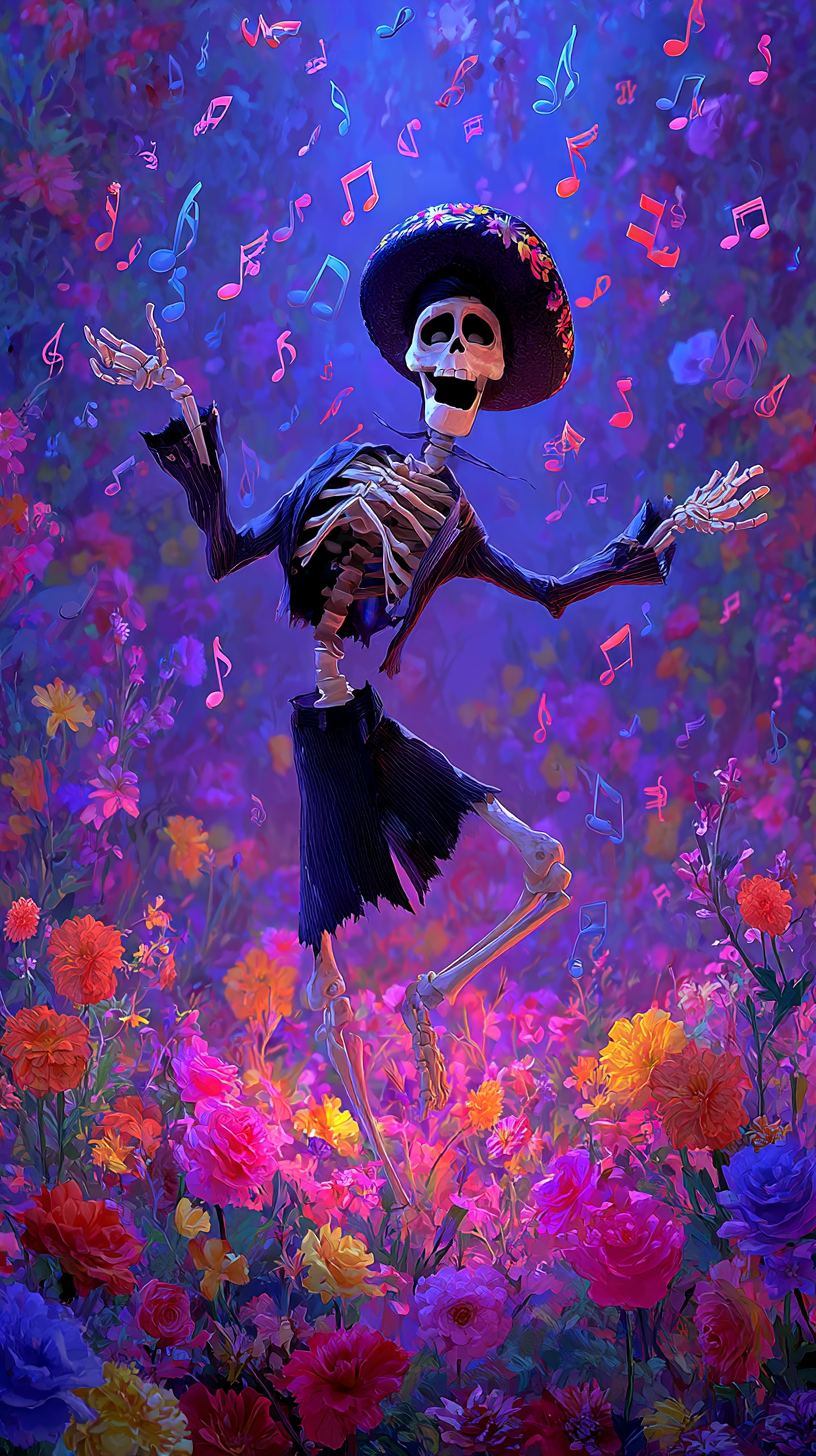 fond d'écran Jour des morts iphone 14 pro max gratuit
