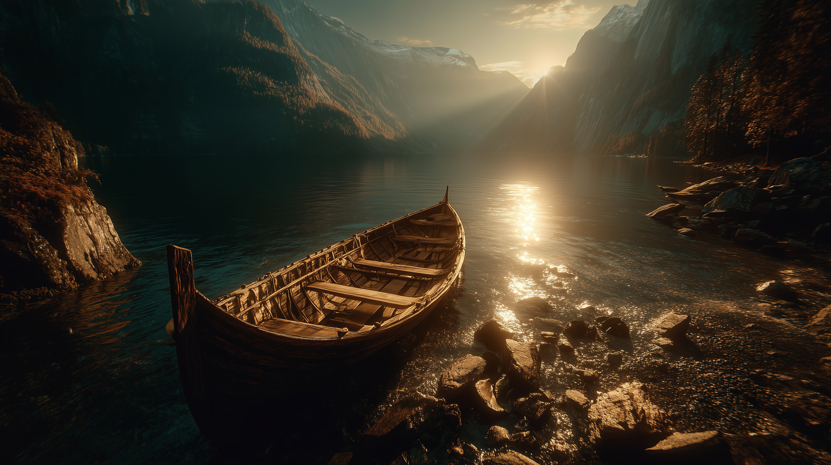 fond d'écran Bateau en bois 4k 1920x1080 téléchargement gratuit