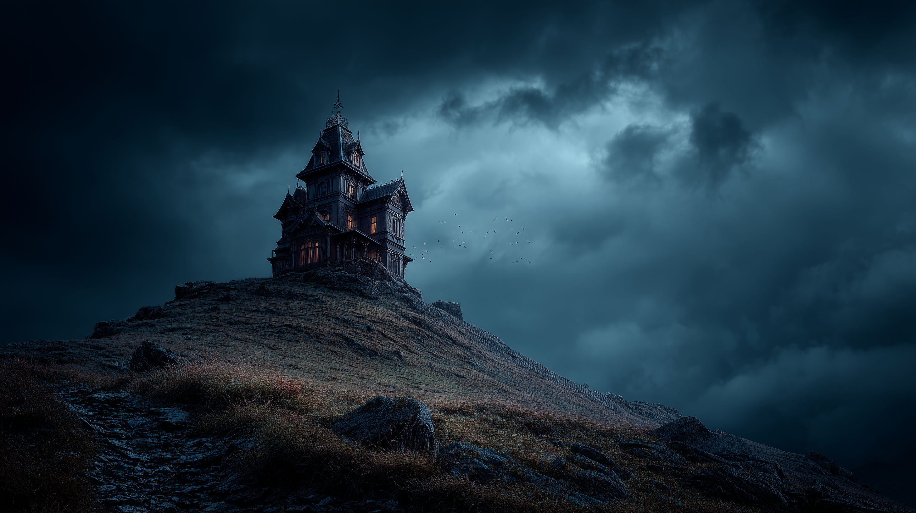fond d'écran Maison hantée pc 1920x1080 hd téléchargement gratuit