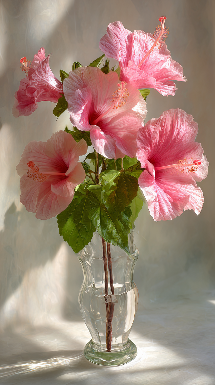 fond d'écran Hibiscus iphone 15 4k télécharger gratuit