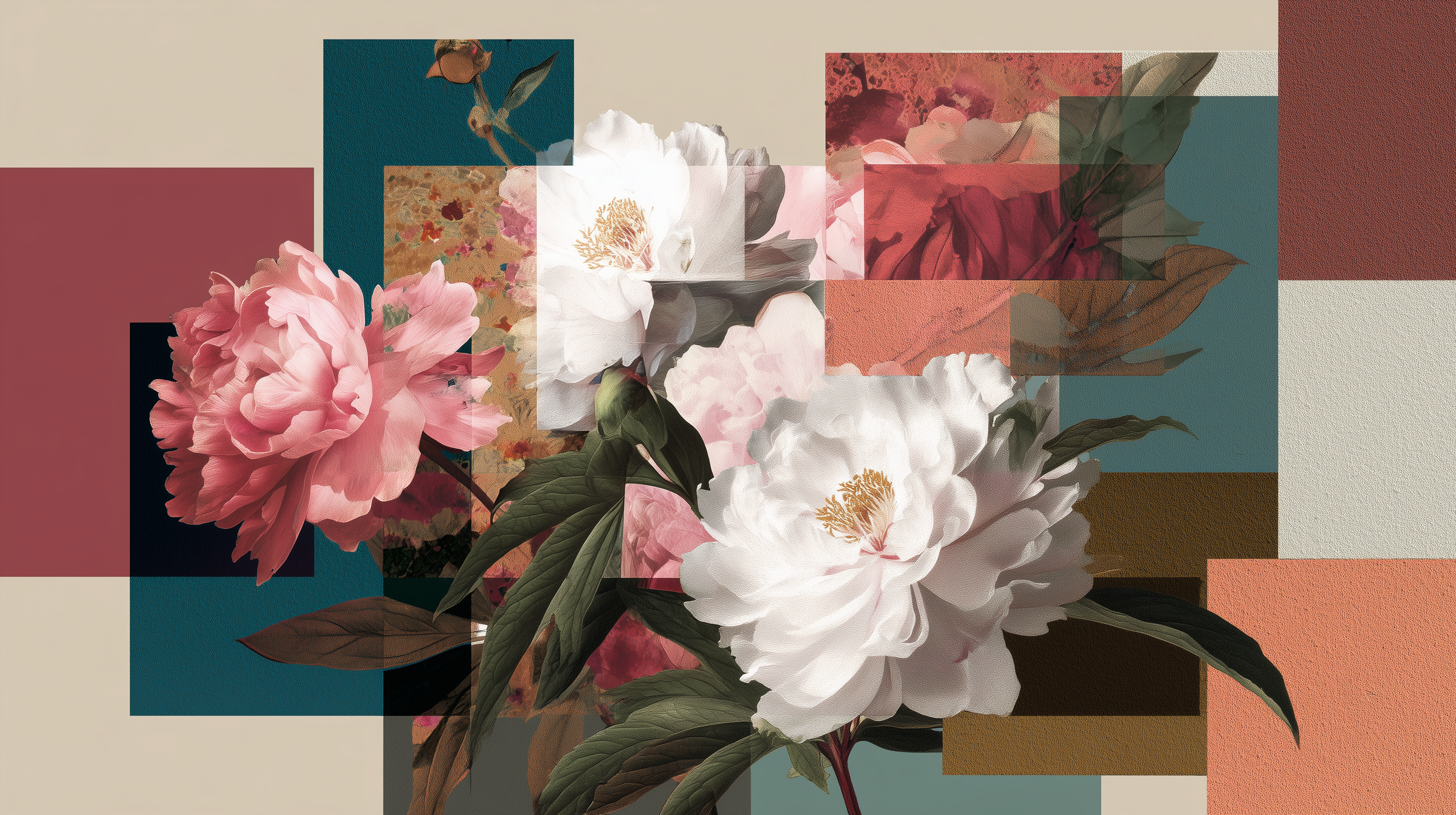 fond d'écran Pivoines pc hd 1920x1080 téléchargement gratuit
