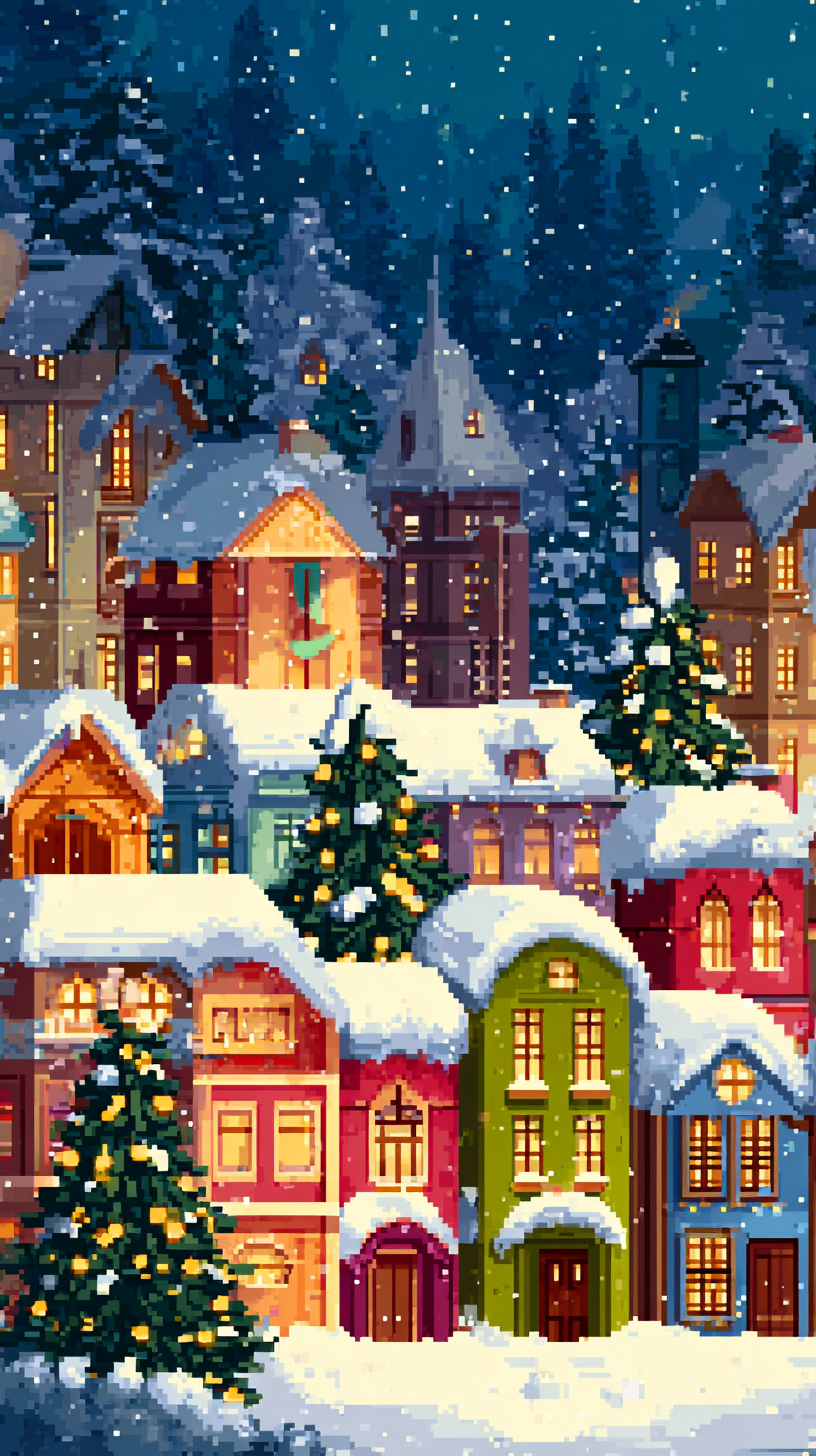 iphone fond d'écran Hiver kawaii gratuit