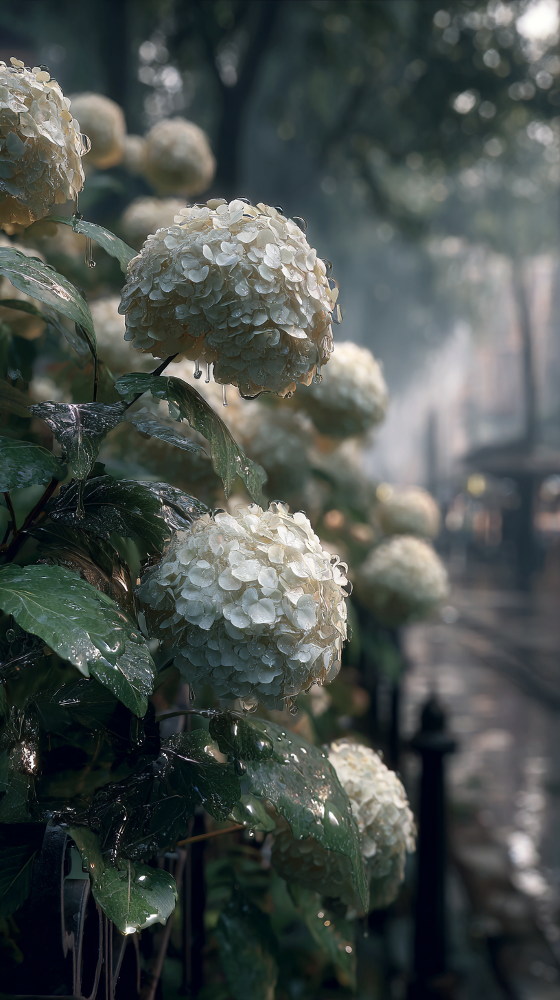 photo fond d'écran Hortensias iphone gratuit