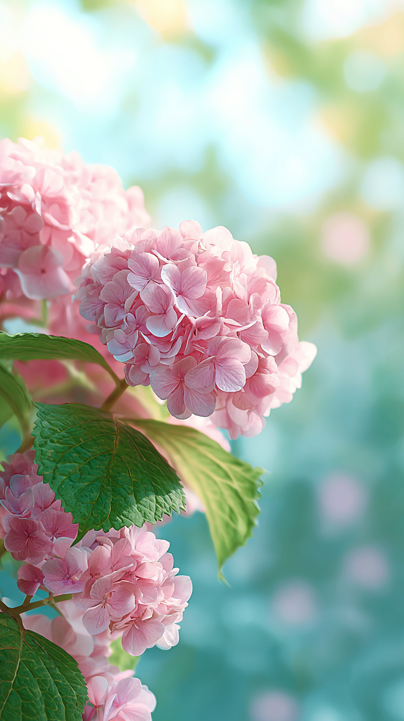 fond d'écran Hortensias iphone 16 pro max télécharger gratuit