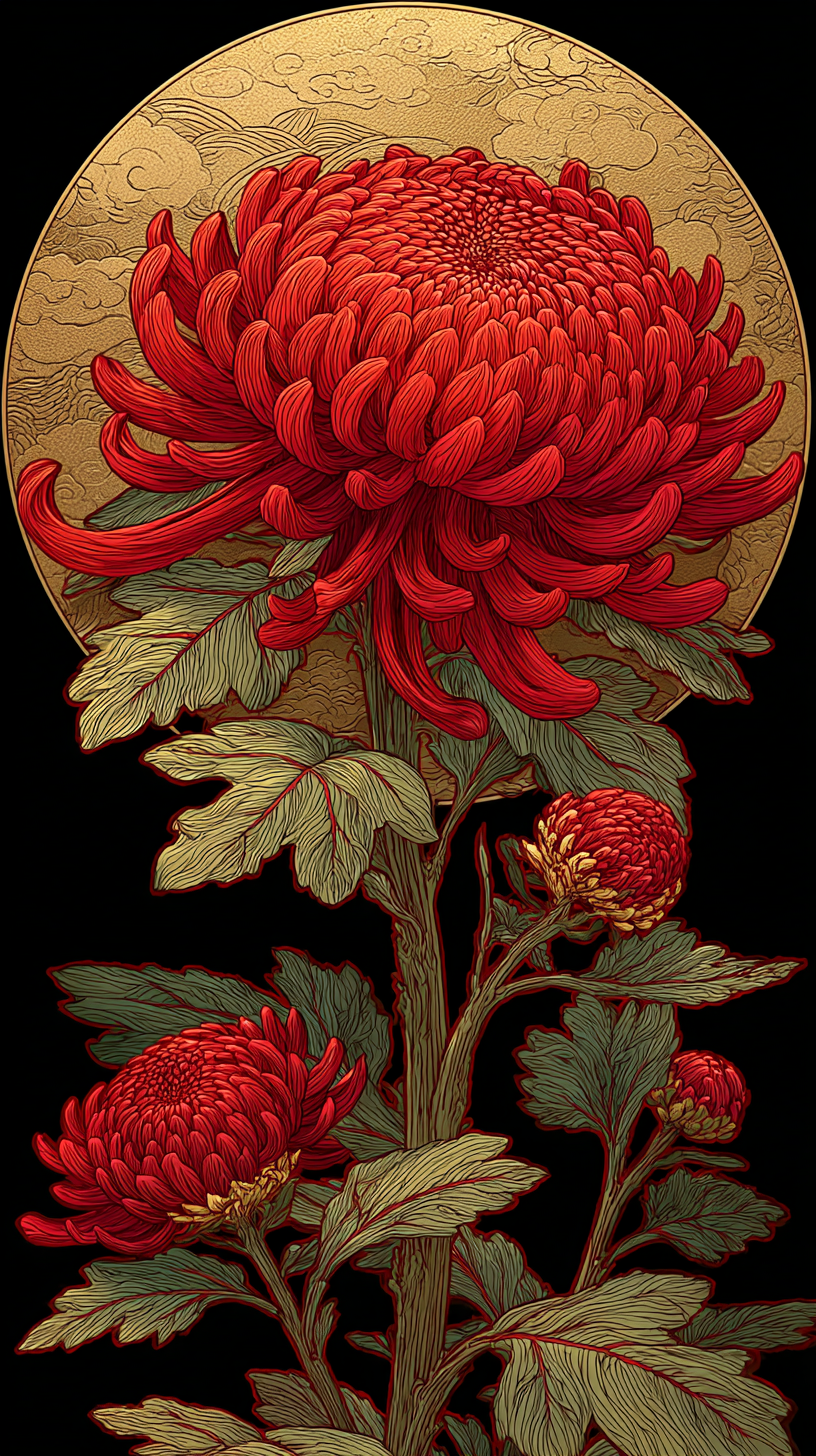 fond d'écran Chrysanthemum iphone 15 télécharger gratuit