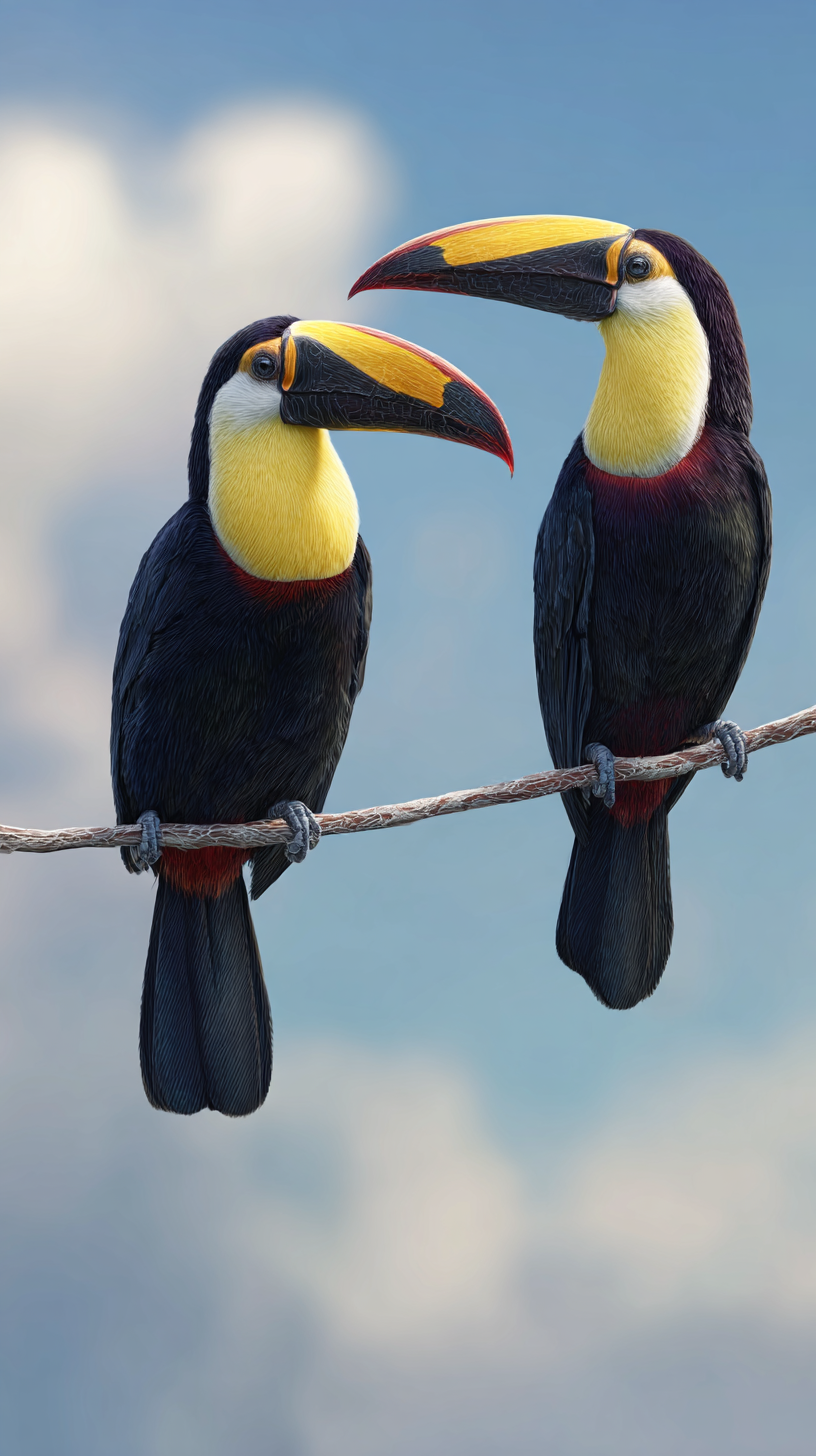 fond d'écran Toucan téléphone Huawei gratuit