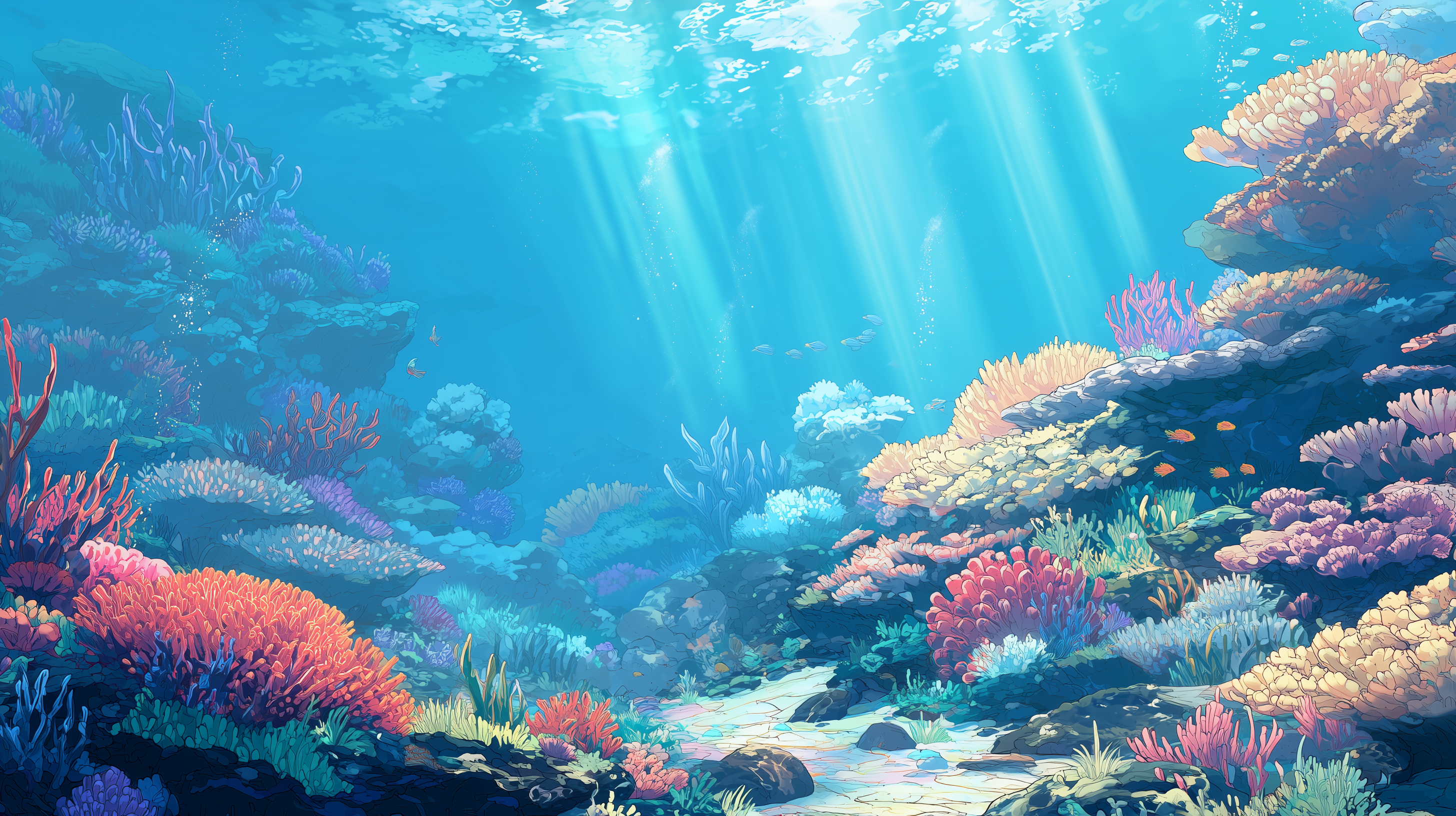 fond d'écran recif corail Asus téléchargement gratuit