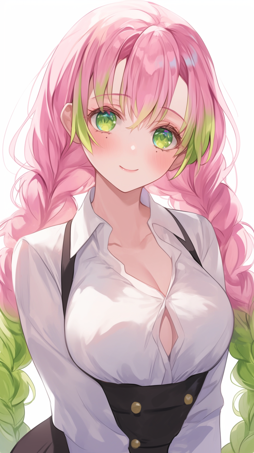 fond d'écran Mitsuri Kanroji iphone 16 télécharger gratuit