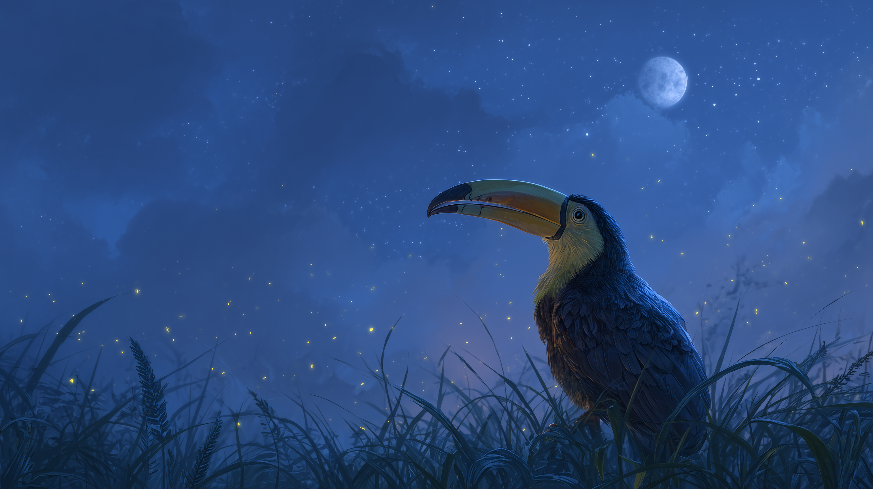 fond d'écran Toucan dell 4k téléchargement gratuit