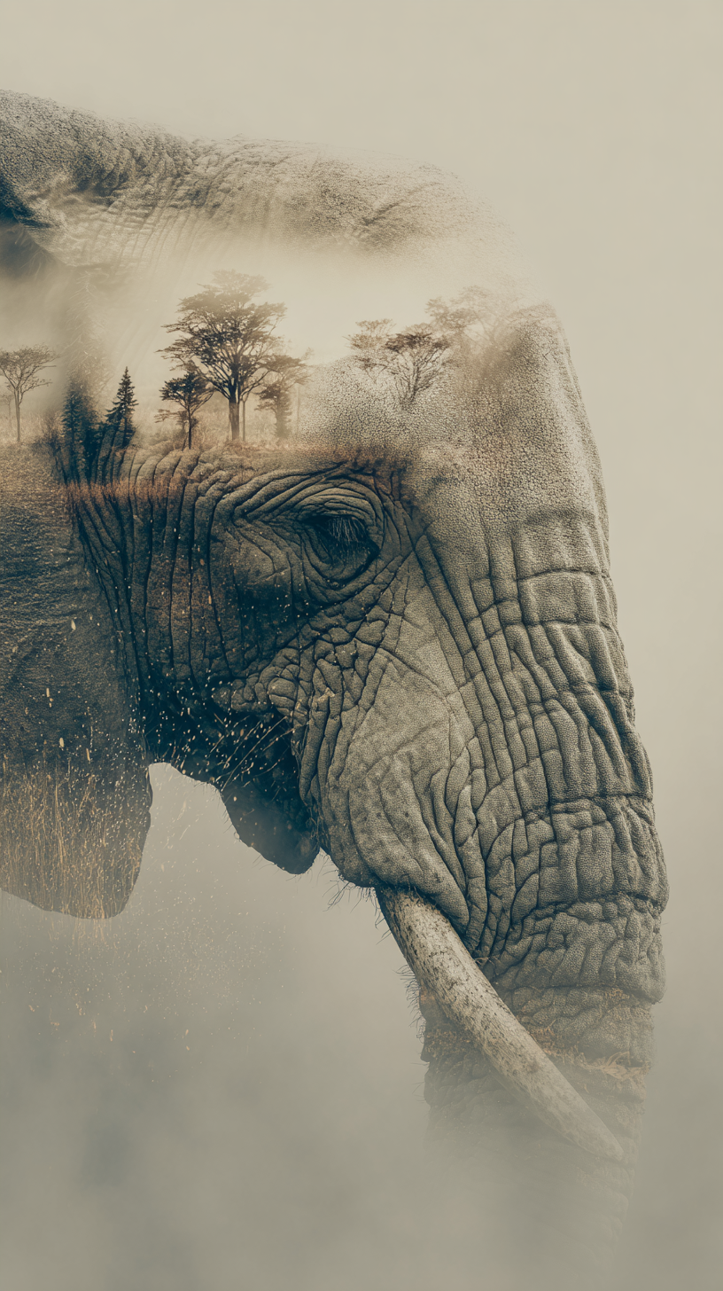 fond d'écran Double exposition iphone 12 gratuit