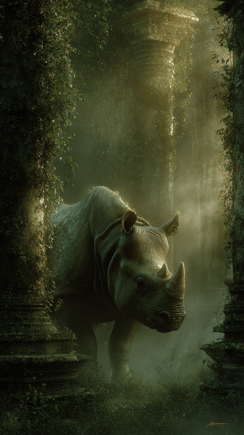 fond d'écran Rhinoceros téléphone Oppo télécharger gratuit