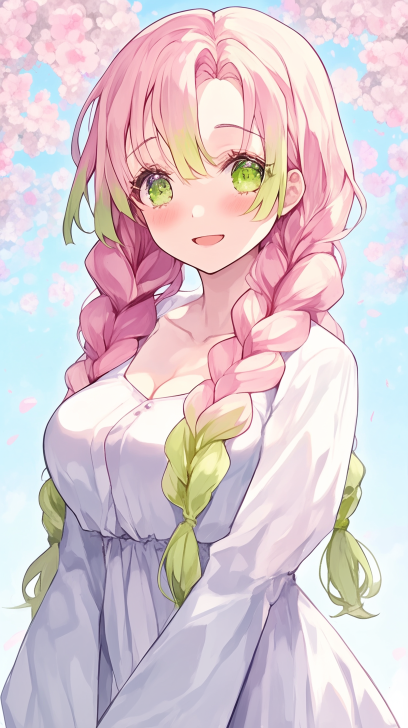 fond d'écran Mitsuri Kanroji iphone 12 télécharger gratuit