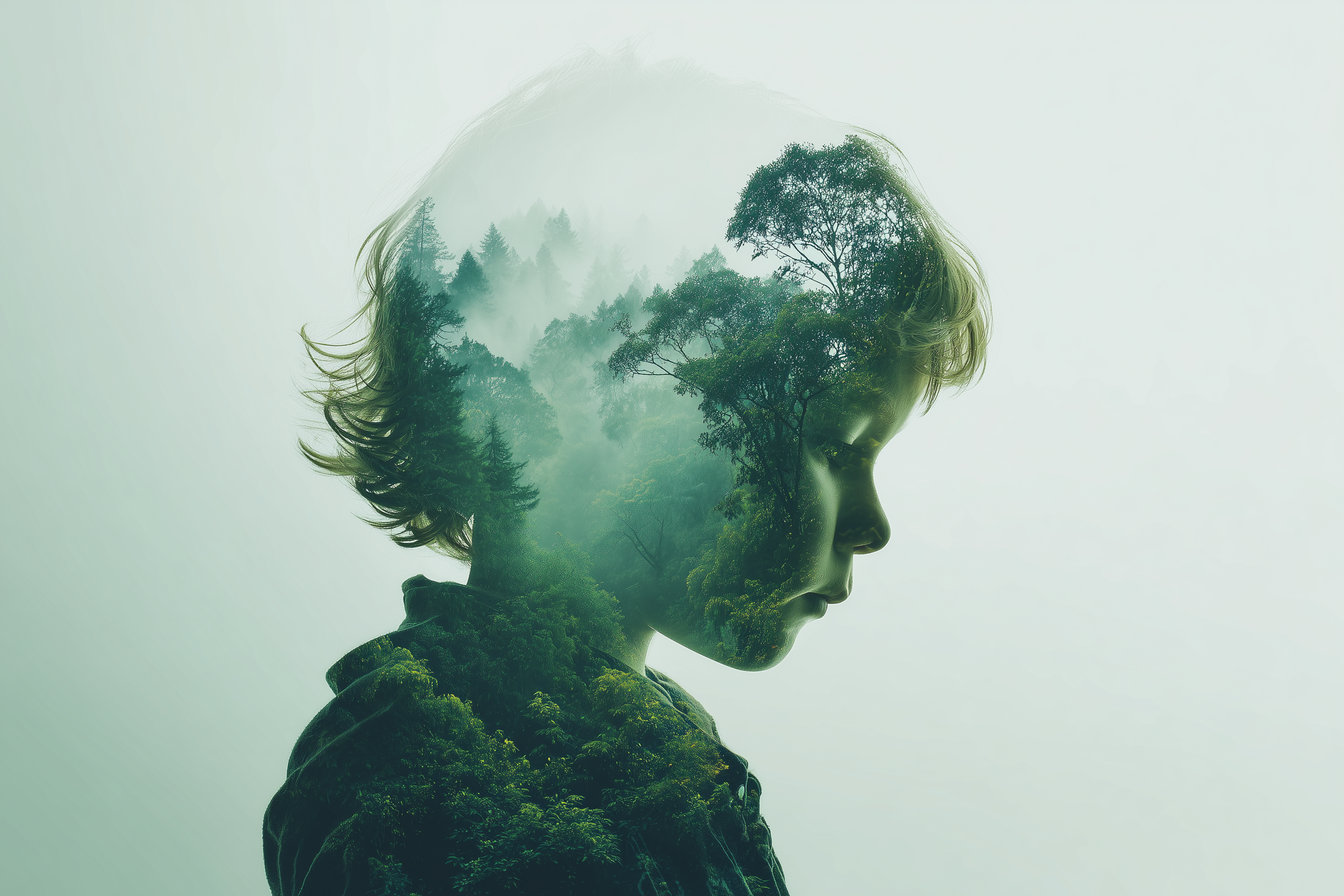 fond d'écran Double exposition pour mac 4k téléchargement gratuit