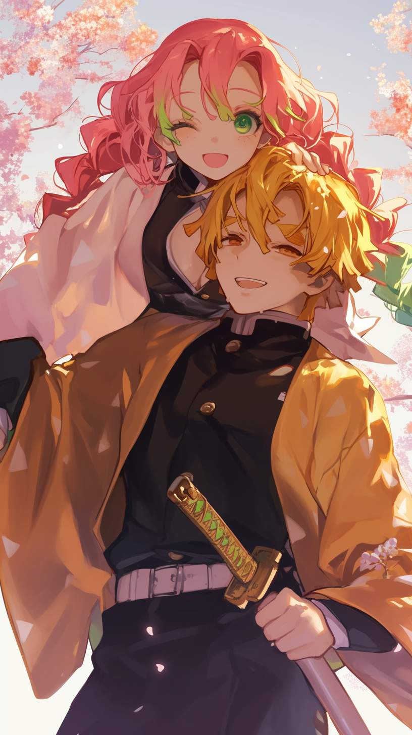 fond d'écran Mitsuri Kanroji téléphone OnePlus gratuit