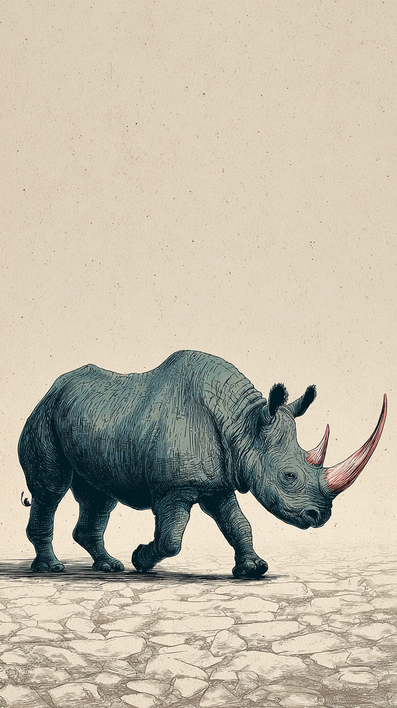 fond d'écran Rhinoceros iphone 17