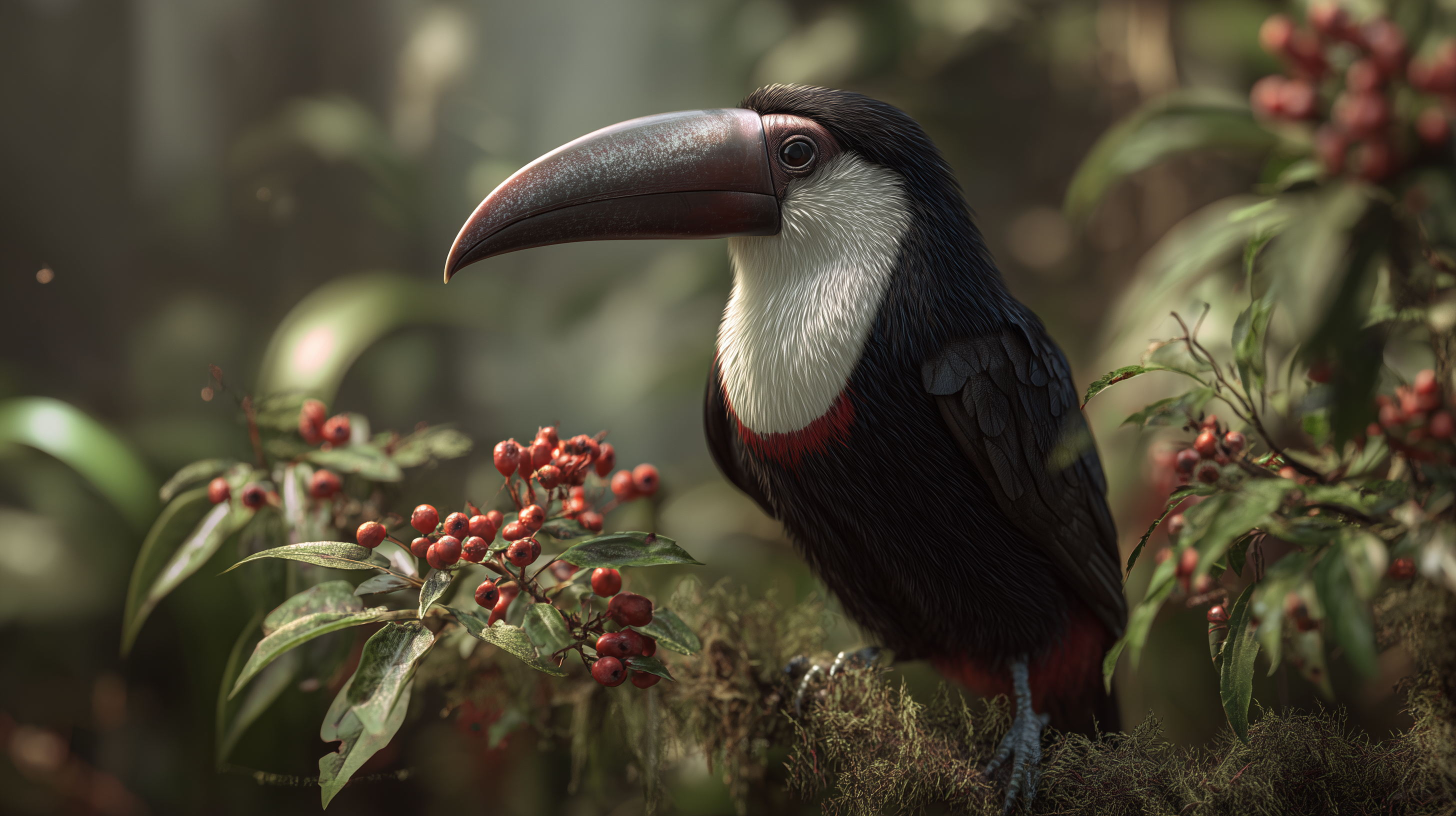 fond d'écran Toucan pc 4k téléchargement gratuit