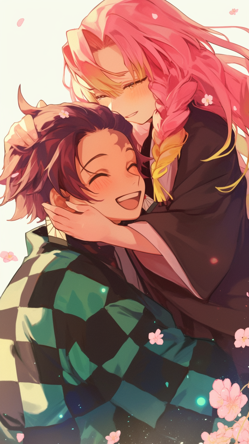 photo fond d'écran Mitsuri Kanroji iphone télécharger gratuit