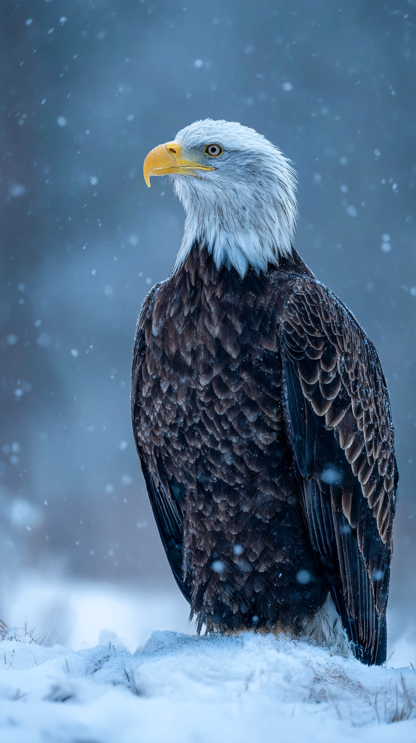 fond d'écran Pygargue à tête blanche iphone 15 4k gratuit