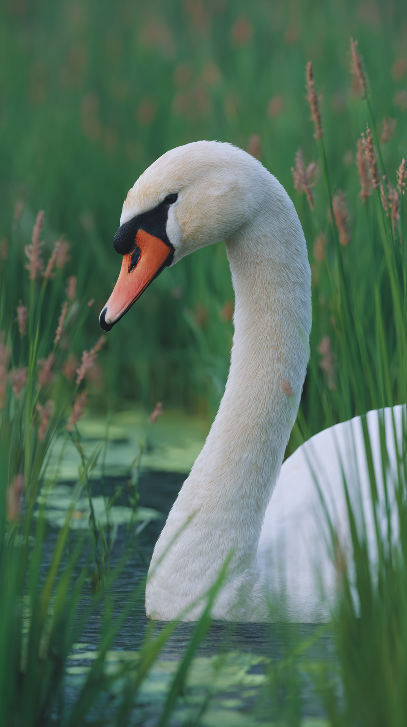 fond d'écran Cygne iphone 16 pro max télécharger gratuit