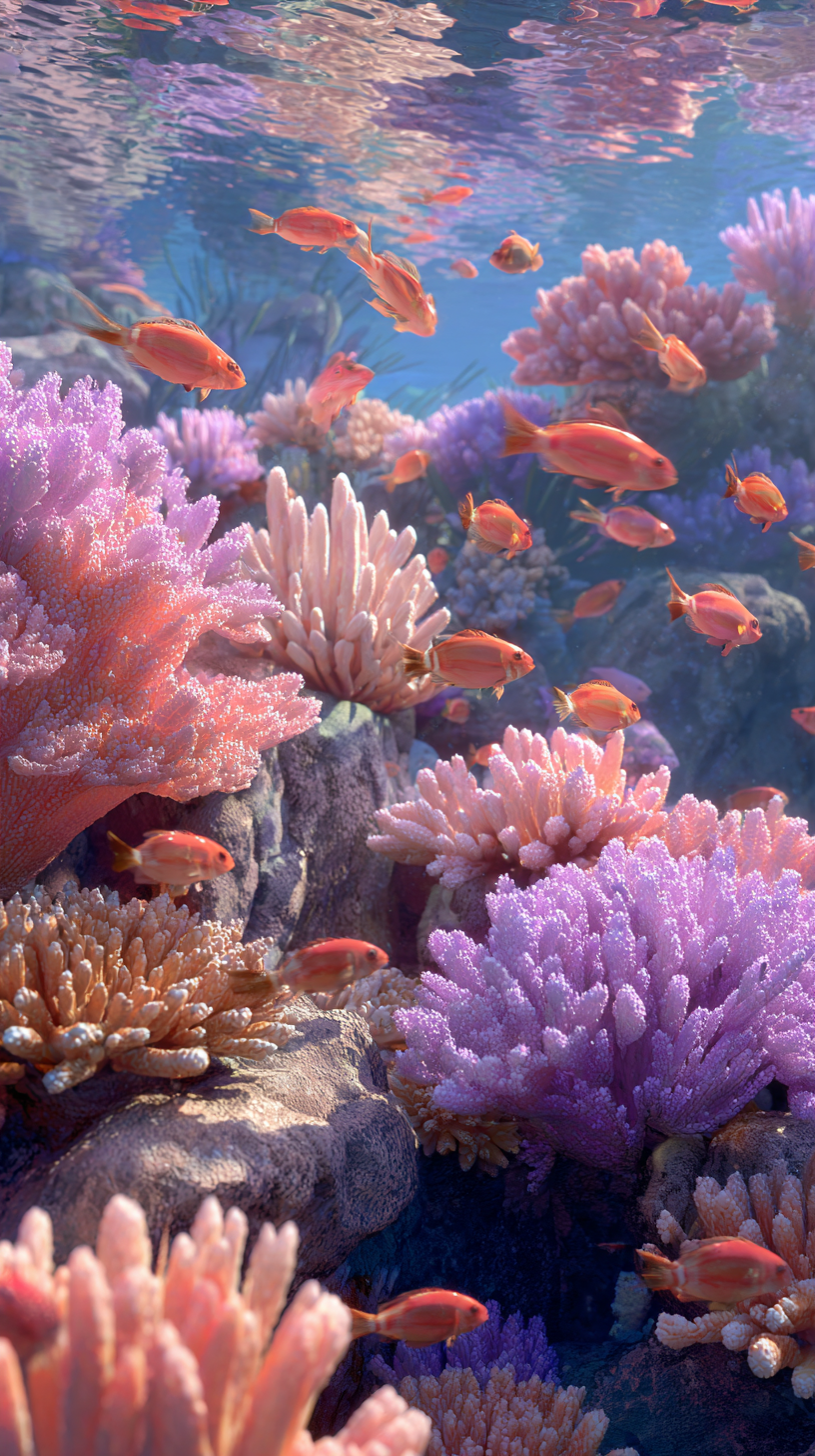 fond d'écran recif corail iphone 15 4k gratuit