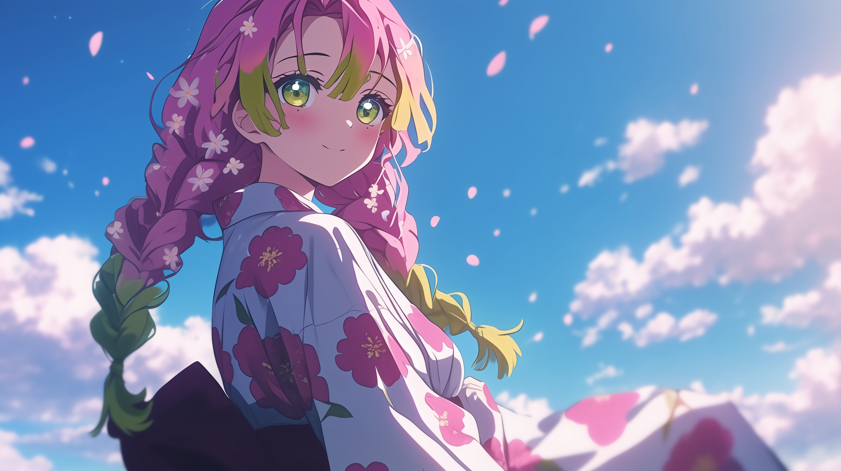 fond d'écran Mitsuri Kanroji windows 10 4k téléchargement gratuit