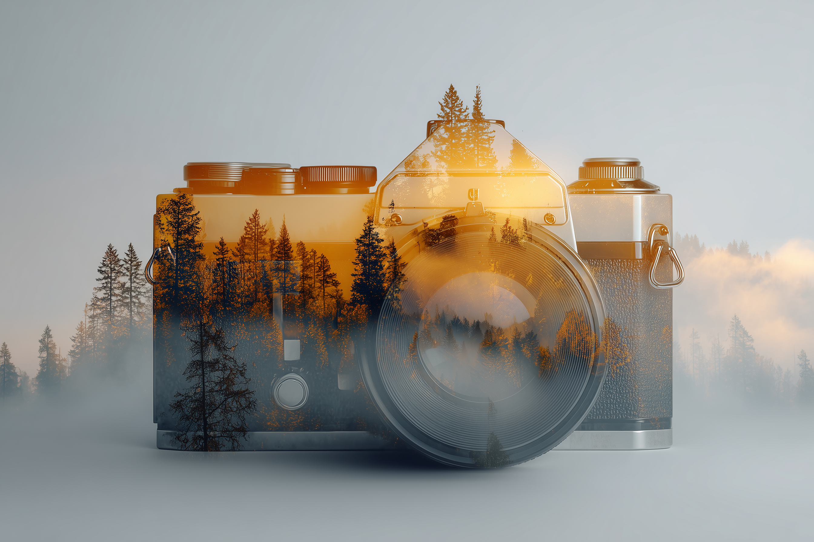 fond d'écran Double exposition 16:9 4k téléchargement gratuit