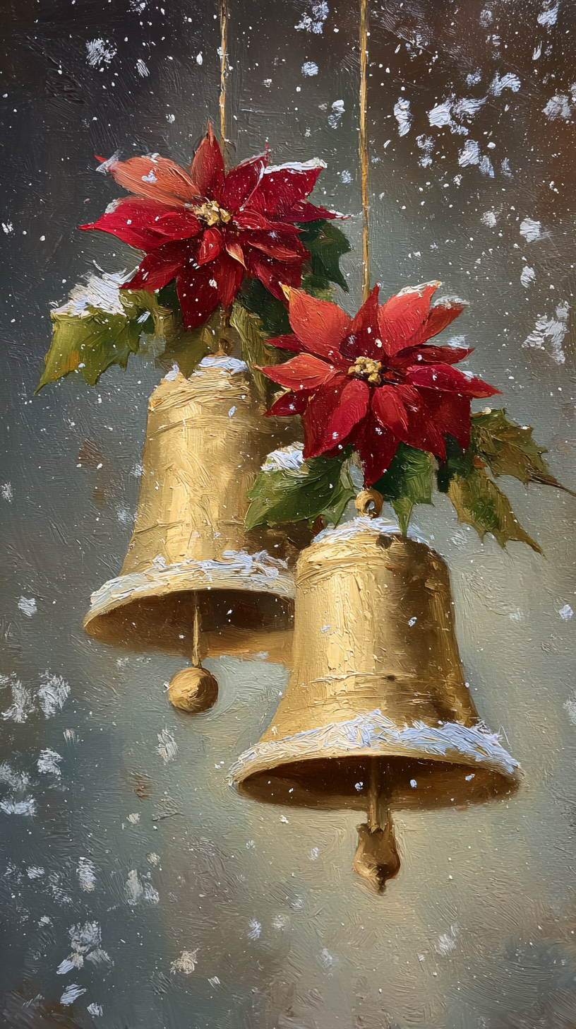 fond d'écran Cloches de Noël iphone 14 gratuit