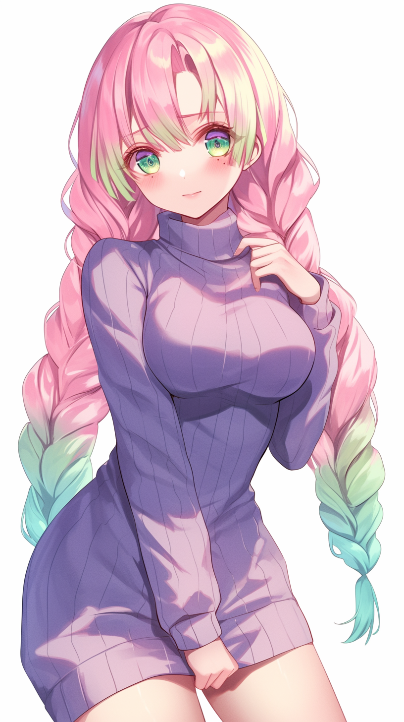 fond d'écran Mitsuri Kanroji iphone 15 pro télécharger gratuit