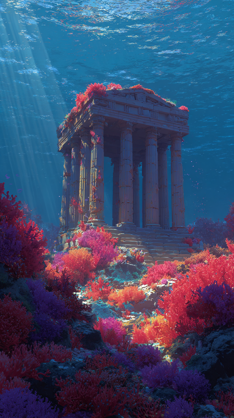 fond d'écran recif corail téléphone Huawei gratuit