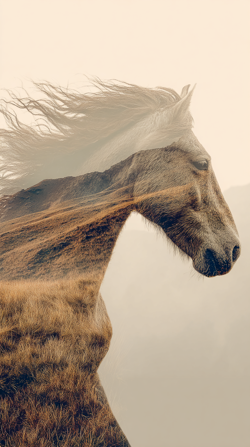 fond d'écran Double exposition iphone 13 gratuit