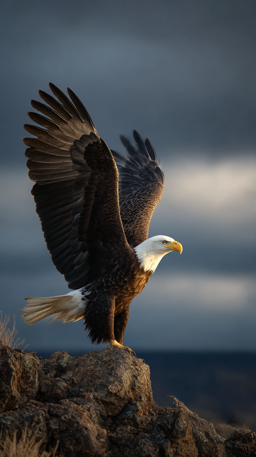 fond d'écran Pygargue à tête blanche iphone 15 4k télécharger gratuit