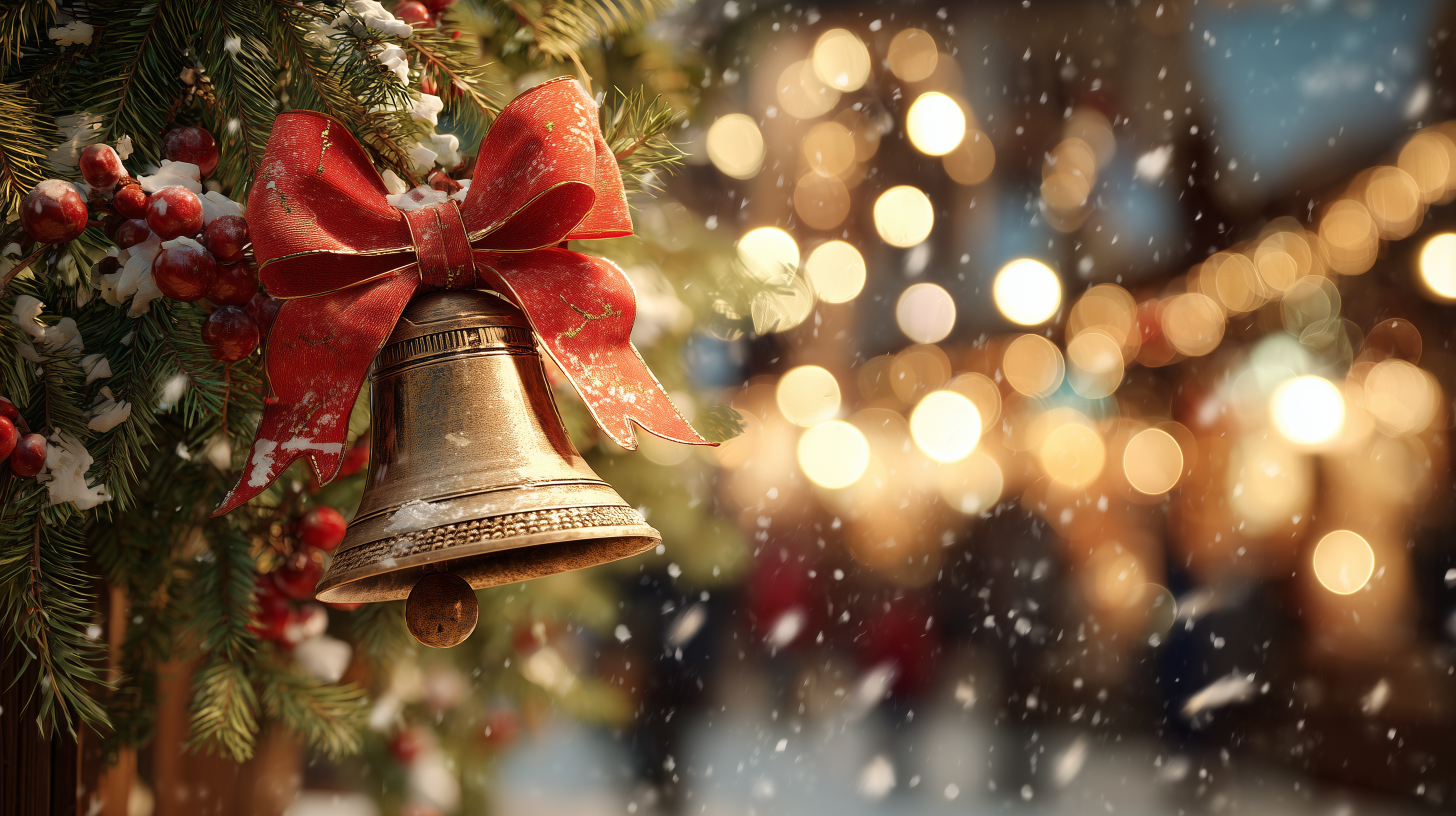 fond d'écran Cloches de Noël Toshiba téléchargement gratuit