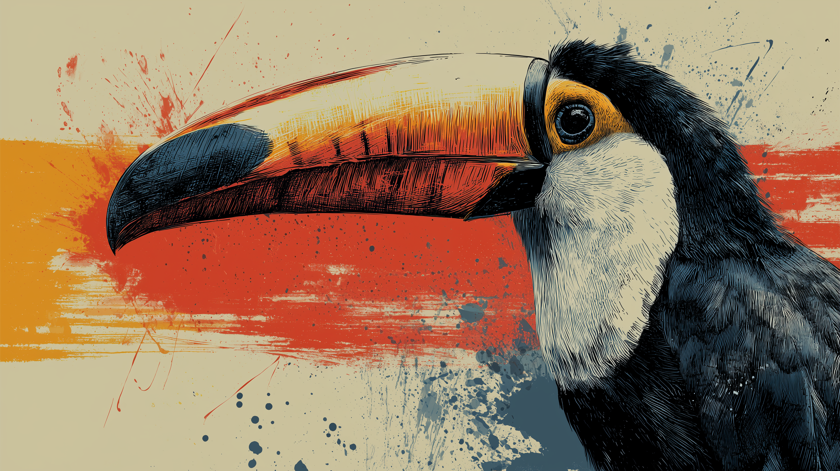 fond d'écran Toucan pour mac 4k téléchargement gratuit