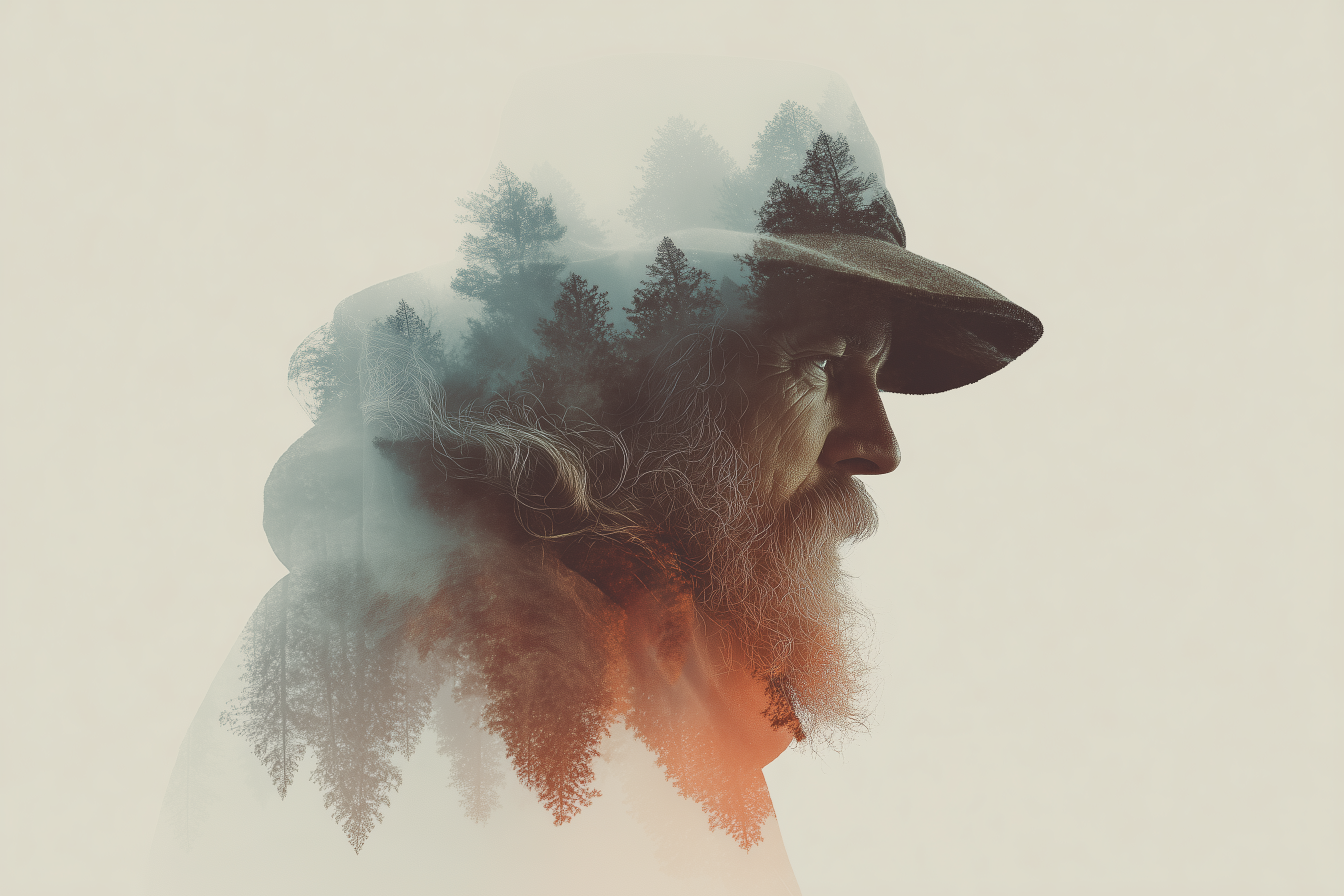 fond d'écran Double exposition 1440p 4k téléchargement gratuit