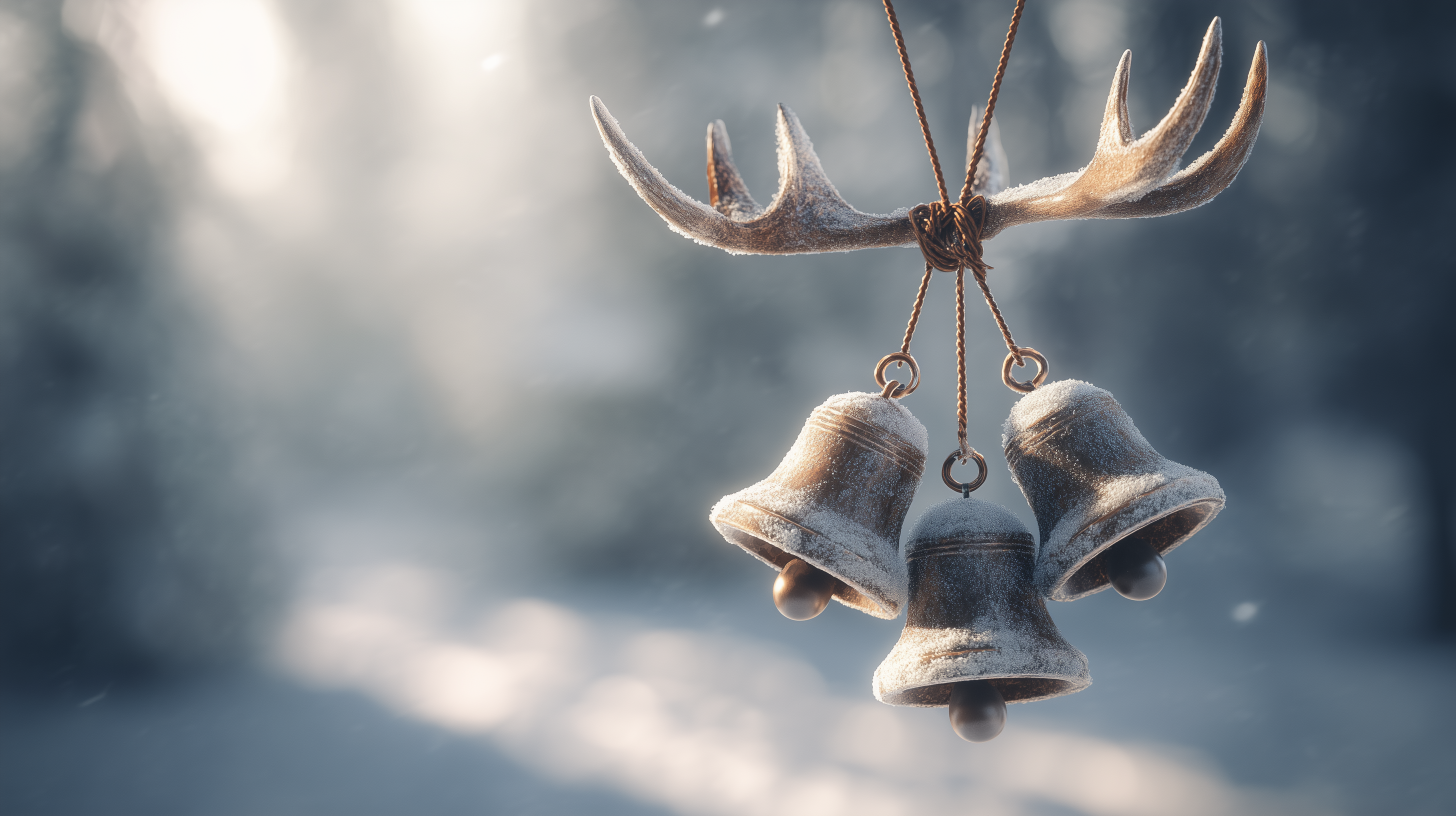 fond d'écran Cloches de Noël 2560x1440 téléchargement gratuit