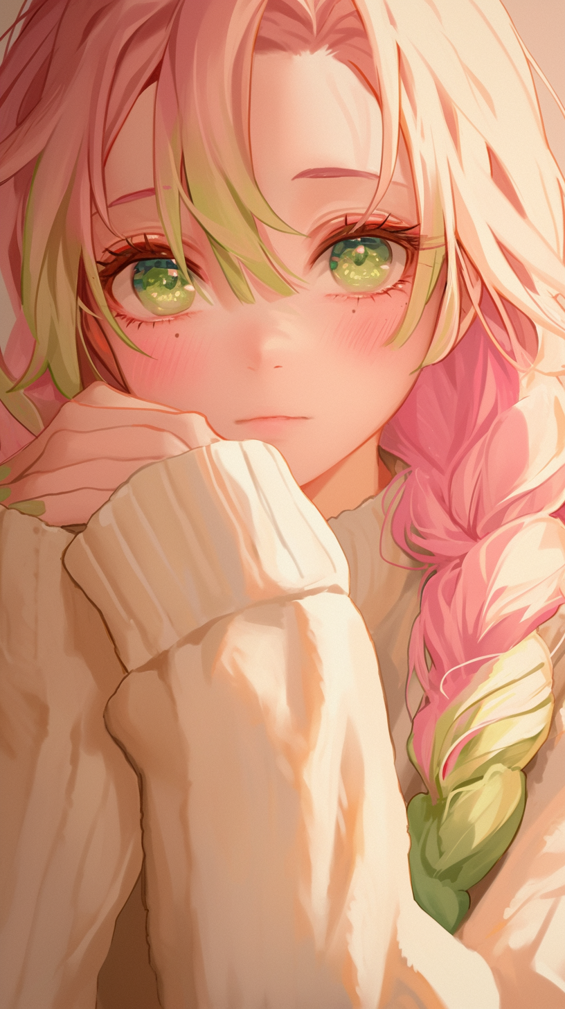 fond d'écran Mitsuri Kanroji téléphone Huawei gratuit