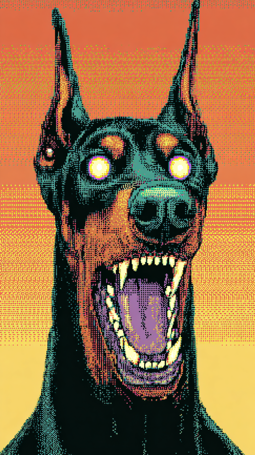 fond d'écran Doberman iphone 15 pro max 4k télécharger gratuit