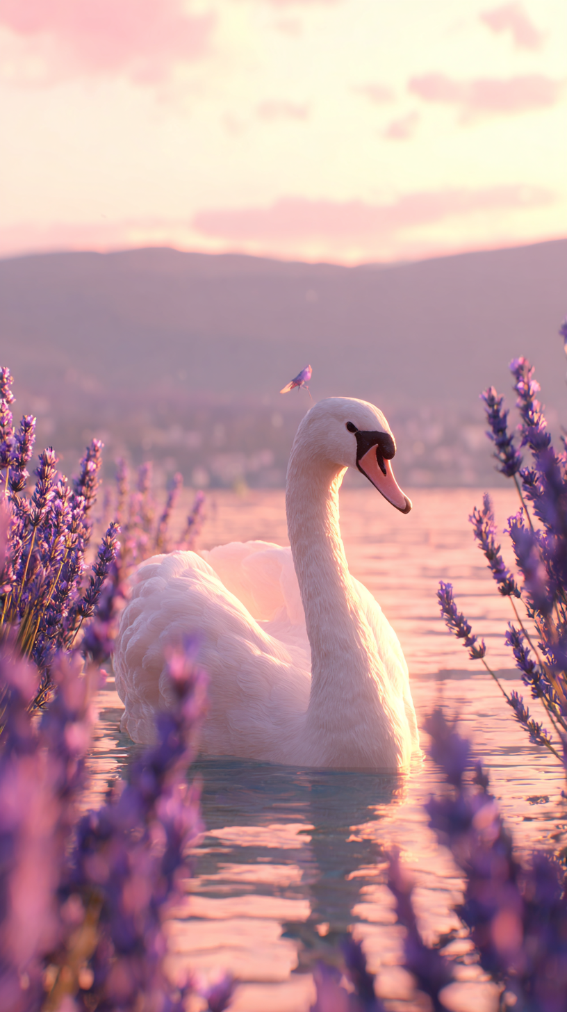 fond d'écran Cygne iphone x gratuit