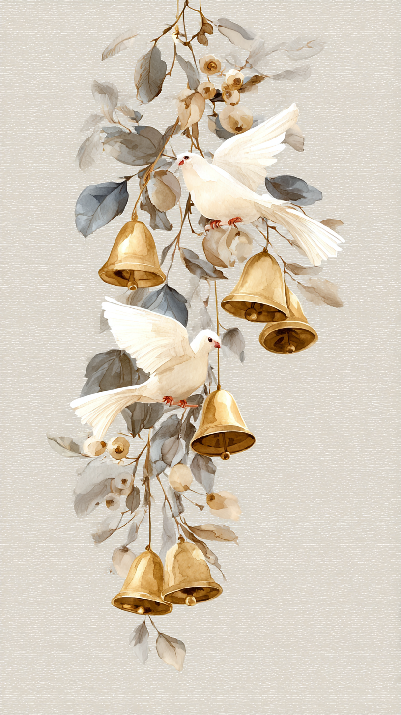 fond d'écran Cloches de Noël iphone 16 gratuit