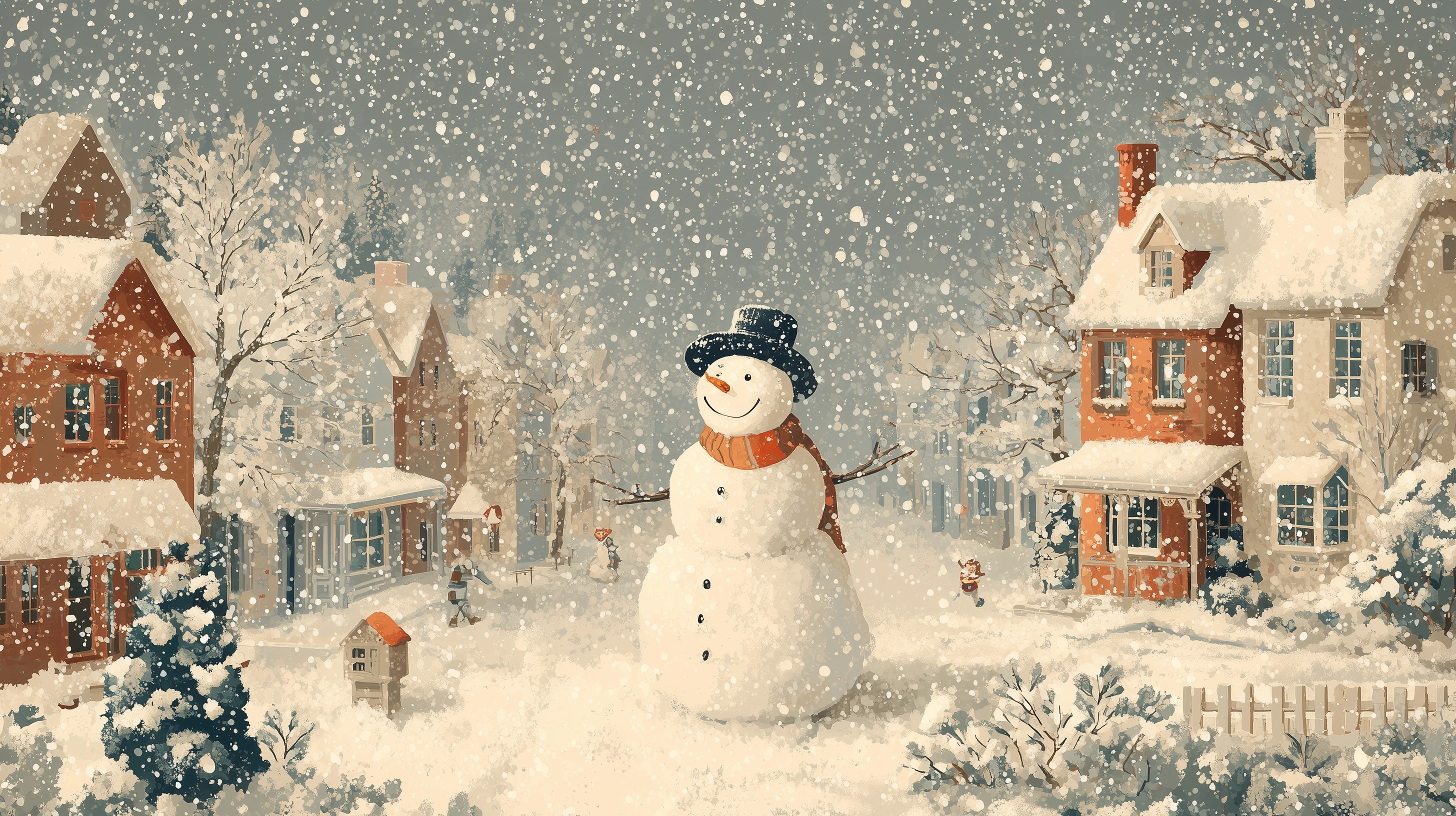 fond d'écran Bonhomme de neige updated 2560x1080 téléchargement gratuit