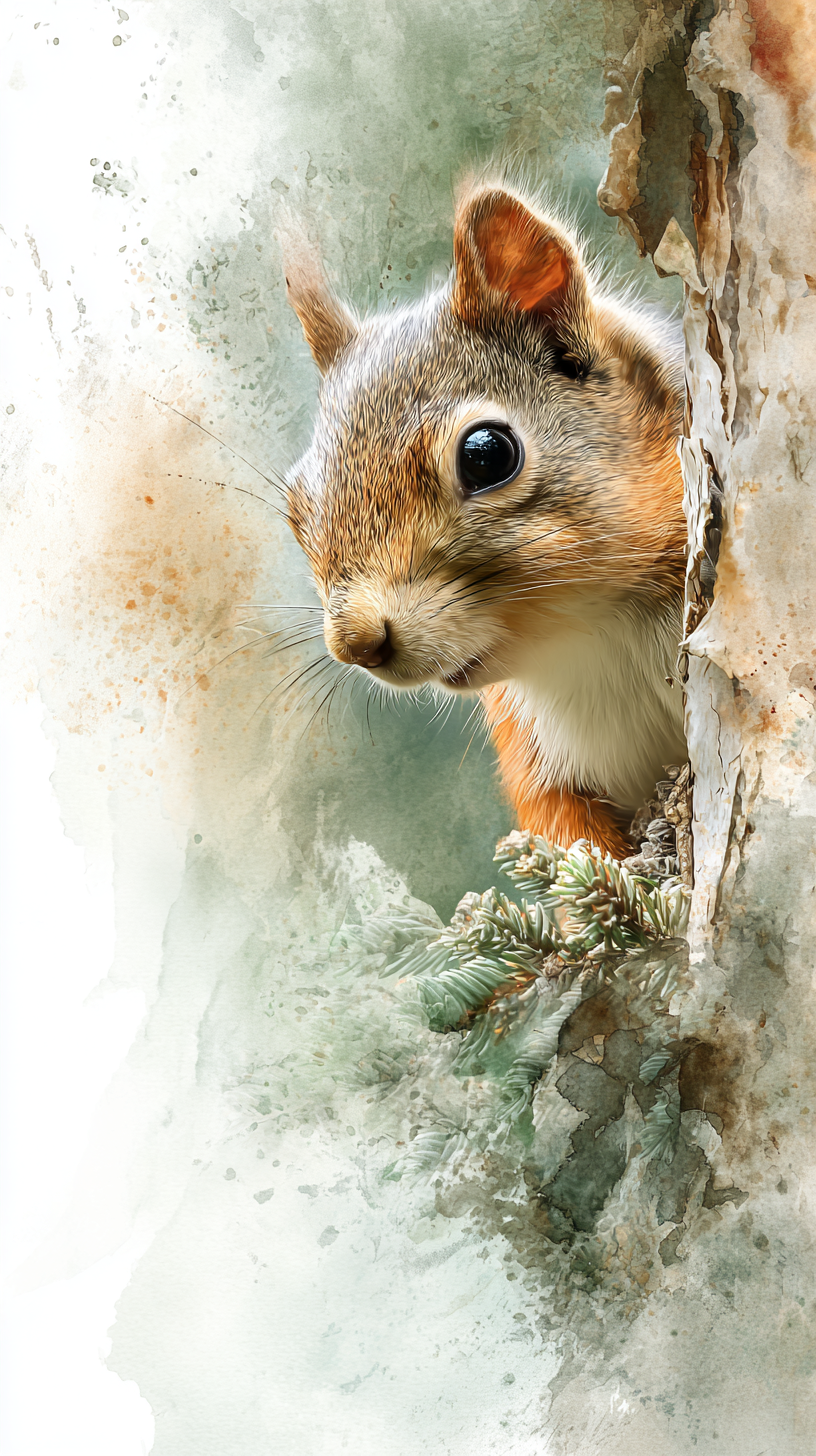 fond d'écran Écureuil iphone 16 plus gratuit