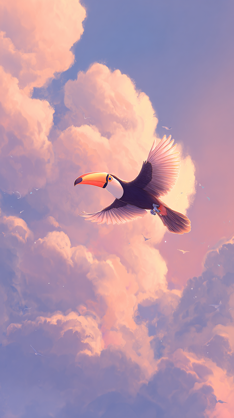 fond d'écran Toucan iphone 16 pro gratuit