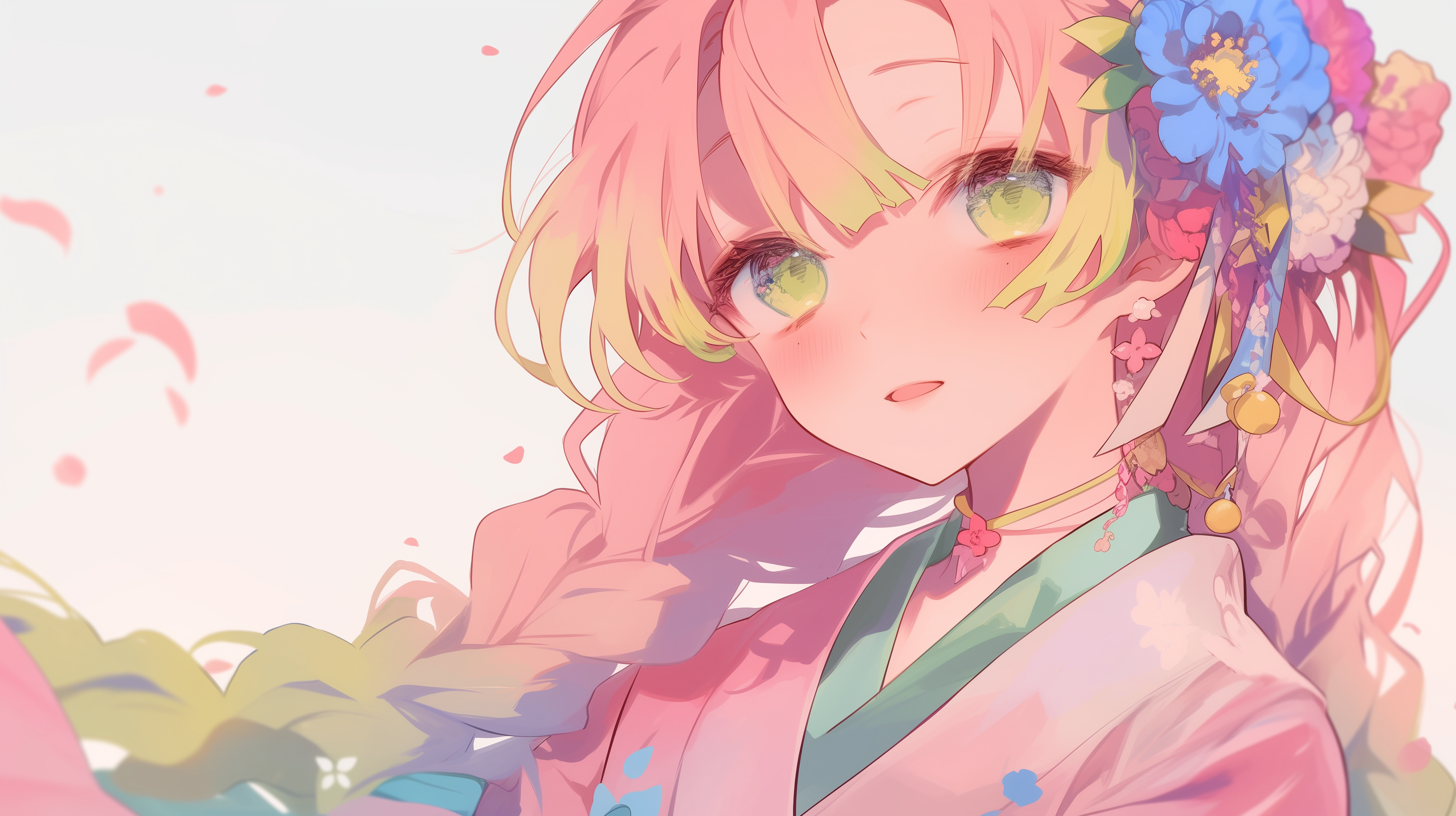 fond d'écran Mitsuri Kanroji 1440p hd téléchargement gratuit