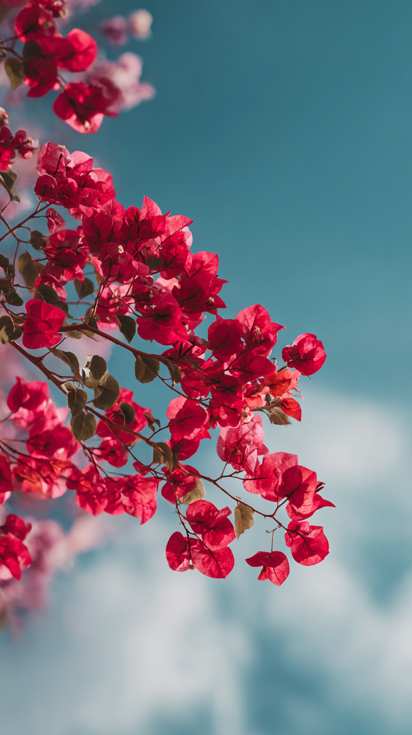 iphone fond d'écran Bougainvillea kawaii télécharger gratuit