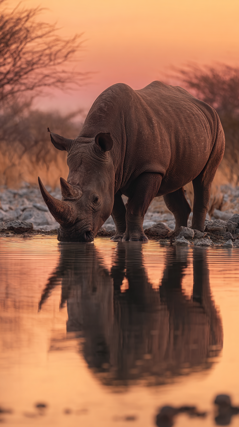 fond d'écran Rhinoceros iphone 13 gratuit