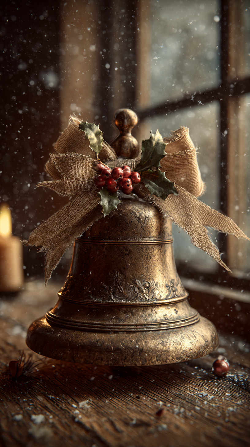 fond d'écran Cloches de Noël iphone x gratuit