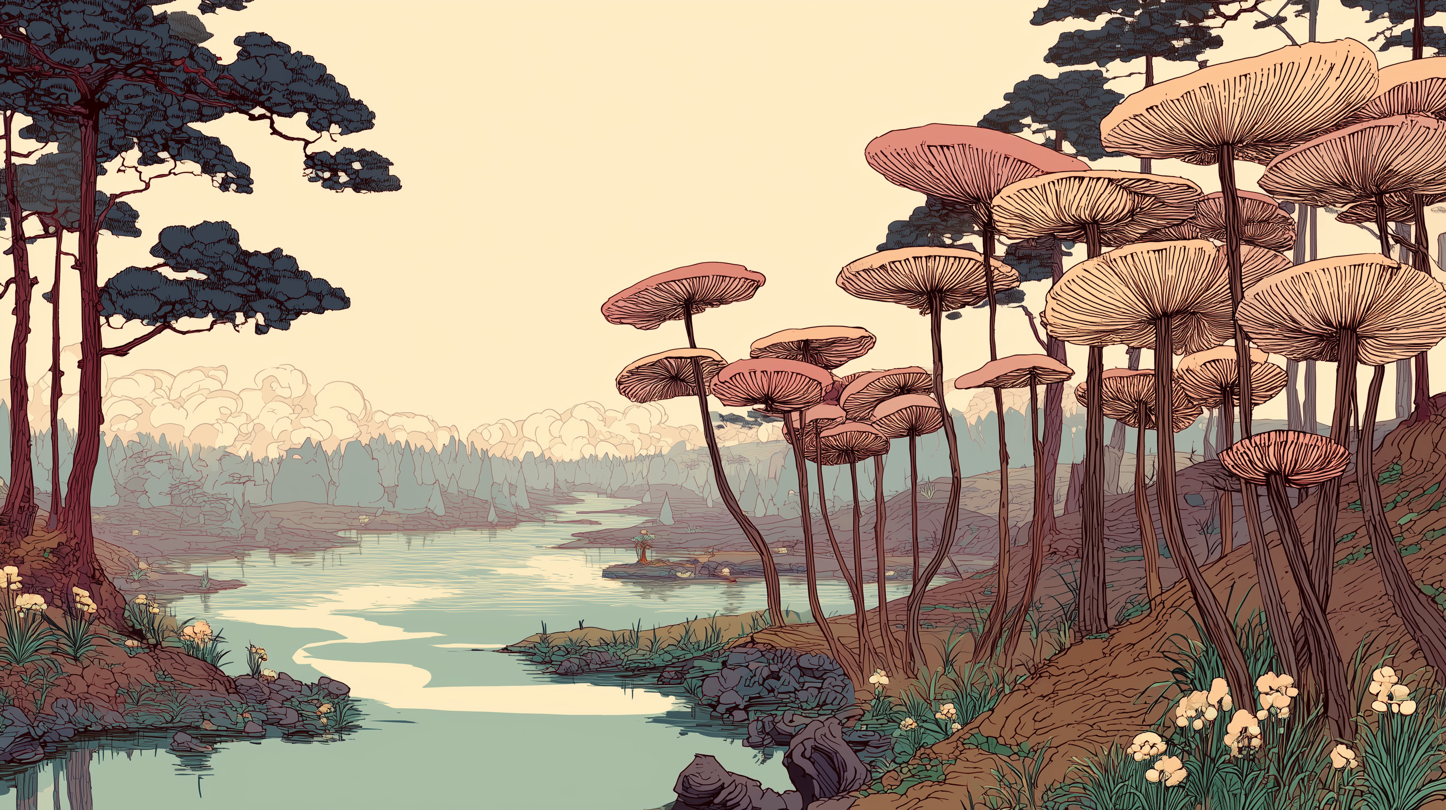 fond d'écran Champignon pc windows téléchargement gratuit