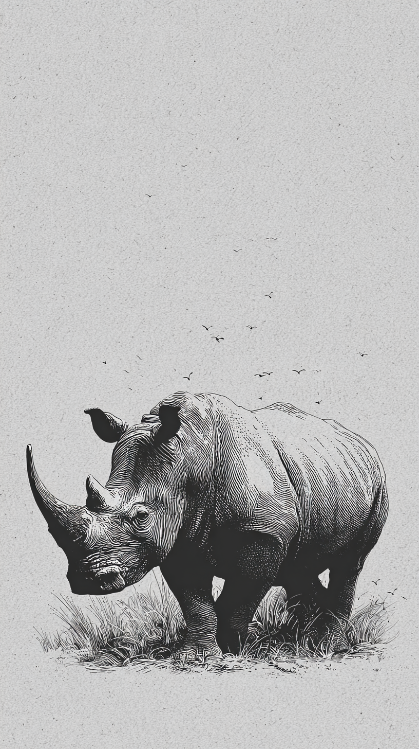 fond d'écran Rhinoceros téléphone OnePlus télécharger gratuit